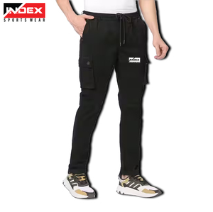 Pantalones informales ligeros de ajuste regular cargo personalizados OEM para hombre con múltiples bolsillos logotipo personalizado transpirable 100% algodón - Product Image 6