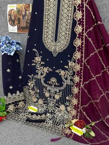 La collection spéciale Eid la plus vendue costume pakistanais lourd avec séquences brodées au meilleur prix - Product Image 3