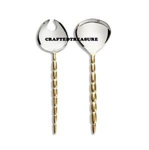 Juego de 2 Servidores de Pastel Portátiles Modernos y Sostenibles de Acero Inoxidable Dorado de Primera Calidad, Hechos a Mano, Fabricante, Mayorista, Fábrica - Product Image 4