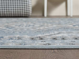 Alfombra Turca de Lujo Hecha a Máquina Palmira 32x35 16 Gris Azul Claro Premium para Sala de Estar del Fabricante de Gaziantep - Product Image 4
