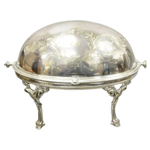 หม้อเหล็กพร้อมฝาปิดหม้ออุ่นอาหารสีเงินและสีทองที่น่าสนใจสำหรับเสิร์ฟอาหารงานแต่งงานงานปาร์ตี้ - Product Image 6