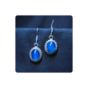 Bijoux de luxe pour femmes véritables boucles d'oreilles en argent sterling 925 cloutées de pierres précieuses en vrac vente en gros de boucles d'oreilles en pierres précieuses du vendeur et fournisseur indien - Product Image 5