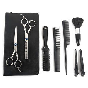 Juego de tijeras de peluquero, kit de corte de pelo profesional, tijera de adelgazamiento, peine para el pelo, tijeras de peluquería de tela - Product Image 4