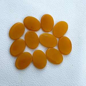 8x10mm Natural amarillo jaspe Oval Flatback cabujón pulido a mano jaspe piedras preciosas curativas a precio al por mayor para entrega gratuita - Product Image 3
