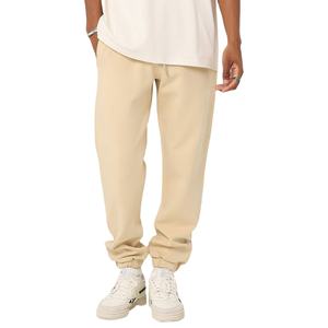 Pantalon de survêtement long 100% coton à cordon de serrage pour hommes, couleur unie, motif de jogging, pantalon Streetwear léger - Product Image 6