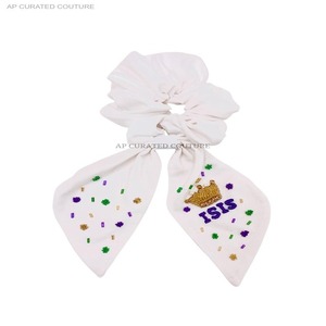 Personalizado indio bordado a mano semilla con cuentas Scrunchies hermoso Mardi Gras accesorio para el cabello con diseño de tendencia pinzas para el cabello - Product Image 3