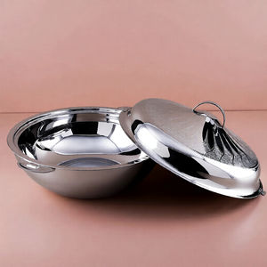 Mirror Polish Stainless Steel Durable Non-Stick Insulated <b>Hot</b> Pot Casserole <b>Food</b> Warmer Serving Dish - Product Image 2