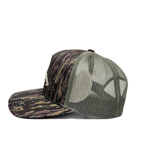 Sombreros de camionero de caza de ciervos Sombreros de camionero de camuflaje de impresión de perfil alto Cierre ajustable con gorra deportiva trasera de malla - Product Image 2