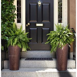 Galvanized Silver Tin Flower Planter & Pot with Handle <b>Set</b> of <b>3</b> Multi Sized Suitable for Party <b>Vase</b> Garden Planters - Product Image 6