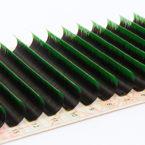 Extensiones de pestañas de dos tonos, colores, Sin crueldad, etiqueta privada personalizada, precio de fábrica individual - Product Image 1