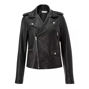 OEM de alta calidad de tamaño personalizado de las mujeres de moda chaquetas de cuero Original de piel de oveja transpirable cremallera de invierno chaqueta con logotipo Original - Product Image 1