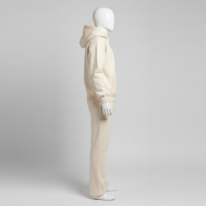 ชุดวอร์มสีเบจพิมพ์ลายตามสั่งสำหรับผู้ชาย ชุดลำลองสไตล์สตรีทที่เป็นมิตรต่อสิ่งแวดล้อม - Product Image 3