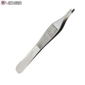 Etiqueta OEM Adson Brown Forceps Instrumentos quirúrgicos manuales para el manejo de tejidos delicados Agarre Estándar DE SEGURIDAD MOL al por mayor - Product Image 1