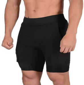 Short décontracté à séchage rapide pour hommes, grande taille, pantalon de jogging de course athlétique avec motif solide personnalisé - Product Image 2