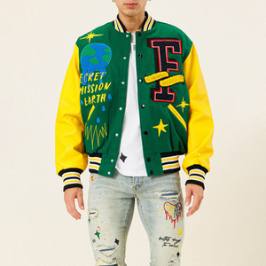 New Arrival Letterman Baseball College <b>Varsity</b> <b>Jacket</b> Waterproof Reversible Chenille Patches Spring Season Comfort - Product Image 6