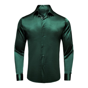 เสื้อเชิ๊ตผู้ชายแบบติดกระดุมเสื้อเชิ๊ตผู้ชายเสื้อเชิ๊ตผ้าย้อมสีแบบปกติ - Product Image 2