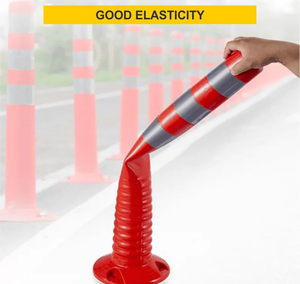 Cônes de délinéateur en PVC orange PE de 16 pouces personnalisés avec base en caoutchouc pour les chantiers de construction et la gestion des installations - Product Image 2