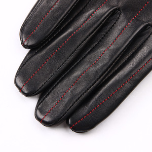 Gants de mode pour hommes à doigts entiers en cuir de chèvre souple et imperméable pour la conduite à moto et à vélo - Product Image 6