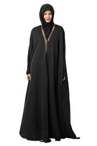 2024 nuevo estilo diseño moderno personalizado Burqa vestidos musulmanes mujeres Abaya negro para exportación venta disponible a precio mayorista - Product Image 2