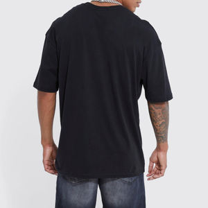 T-shirt personnalisé pour hommes 100% coton de qualité de luxe côtelée col rond imprimé Street Wear T-Shirt pour hommes - Product Image 3