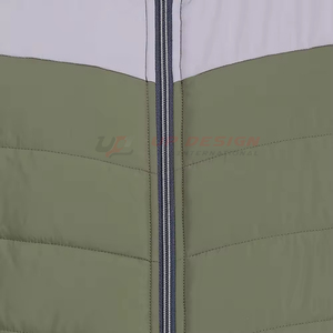Gilet d'hiver matelassé respirant pour homme, col montant, deux poches latérales, polyester/nylon, dernier design, couleurs personnalisées, logo, fermeture éclair - Product Image 6