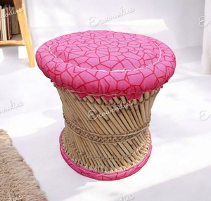 Tabouret de bar artisanal écologique de haute qualité, ensemble de chaises avec dossier, meubles en bambou de canne pour salle à manger et balcon - Product Image 4
