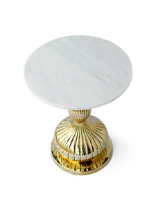 Metal Leg <b>Side</b> Coffee <b>Table</b> <b>Top</b> <b>Side</b> Bedside Cabinet Round <b>Table</b> Gold Round <b>Marble</b> 2024 New Living Room Modern Luxury - Product Image 2