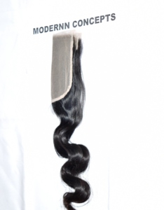 Extensiones de Cabello Humano Virgen Remy Natural Negro 100% Indio con Cierre 4x4, Ondulado, Doble Trama, para Fusion Weaving - Product Image 3