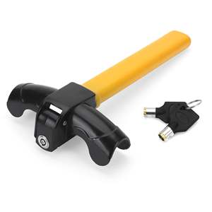 Vypart 1pc Anti-Theft <b>Car</b> Security Universal Steel Rotary <b>Steering</b> Wheel <b>Lock</b> Vehicle Safety Device - Product Image 1