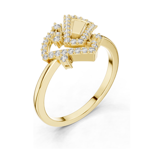 Bague élégante pour femme avec diamant de laboratoire, clarté VVS-VS EF, or 18 carats, 14 carats, 10 carats et argent 925, or rose, or jaune, or blanc - Product Image 5