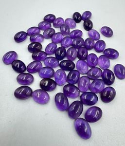 พลอยอเมทิสต์สีม่วงธรรมชาติคุณภาพสูงอัญมณีหลวมทรงรีเรียบพลอย12X16มม. เครื่องประดับอัญมณีทับทิมขายส่ง - Product Image 2