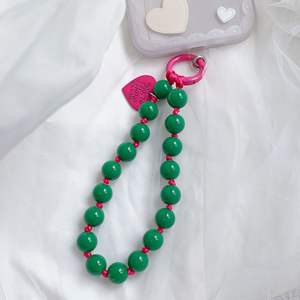 売れ筋かわいい漫画ラバーキーチェーン3Dボールペンダントキーリングビーズ電話ブレスレットアンチロストハンドストラップiPhone用サムスン - Product Image 5