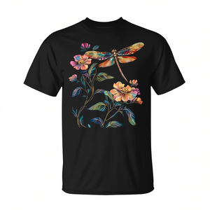 T-shirt promozionale per gli amanti delle libellule e dei fiori - Product Image 2