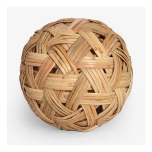 Ornement suspendu d'arbre en boule de rotin, boule de rotin en rotin naturel, style gland fait main, chaussette en rotin et décor de maison - Product Image 2