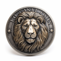 Monedas de Desafío Especiales de Diseño Personalizado en 3D de Alta Gama con Diseño de León en Dos Tonos