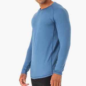 Camiseta de Manga Larga Casual de Alta Calidad, Ecológica, Transpirable, 220g, 100% Algodón Jersey, para Hombre, con Logotipo Personalizado en la Parte Delantera - Product Image 2