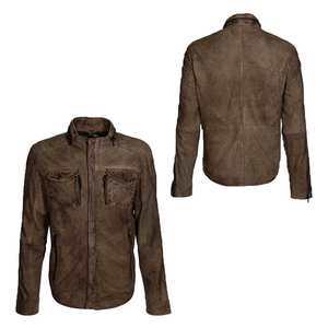 แจ็กเก็ตหนังแท้สำหรับผู้ชายเสื้อแจ็คเก็ตหนังแท้สำหรับฤดูหนาวโลโก้ตามสั่ง - Product Image 3