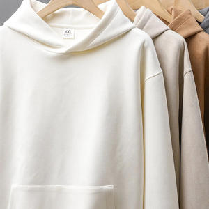 Nueva sudadera de lana pesada personalizada con capucha para hombre, sudaderas holgadas de otoño 2025, ropa de hombre de manga larga de Color sólido - Product Image 4
