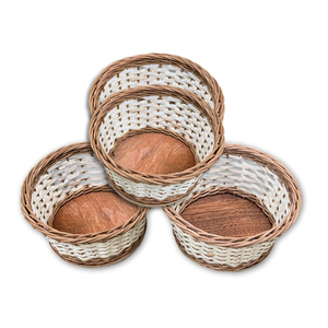 ตะกร้าหวายจากธรรมชาติที่ทำขึ้นอย่างสวยงาม100% สำหรับเก็บของในห้องครัวและห้องรับประทานอาหาร - Product Image 1