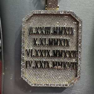 Bijoux de bus 3D brillants personnalisés pour hommes, testeur de diamants de passage de Moissanite VVS, pendentif boule 3D plaqué glacé - Product Image 4