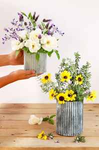 Jardinière décorative en métal galvanisé, Style ferme, jardin, Vase de fleurs, décoration de la maison, mariage, ferme, jardinière décorative - Product Image 5