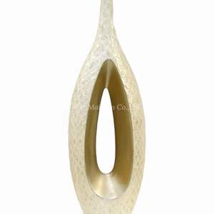 Ensemble de vases en nacre blanche faits à la main, porte-fleurs décoratif pour la maison et l'intérieur des hôtels, en provenance du Vietnam - Product Image 3