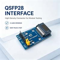 Papan Uji Daya QSFP28 untuk Modul Optik 100G, Pemeriksaan Catu Daya dan Komunikasi I2C pada Perangkat Keras Server Perusahaan