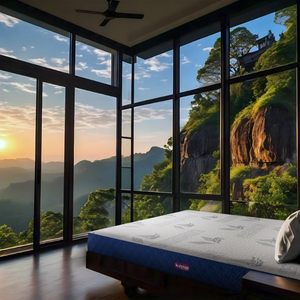 Colchón Ortopédico Híbrido de Látex y Espuma Viscoelástica de Firmeza Media, Sensación Lujosa, Soporte para la Espalda, Diseño Moderno para Dormitorio y Hogar - Product Image 1