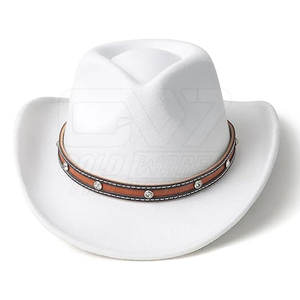 Chapeau en cuir de style occidental avec design en relief pour les chapeaux en cuir à l'aspect extérieur de la mode - Product Image 3