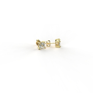 Avarta Jewellery 18K 0,50 quilates Cada corte de princesa Unisex Solitaire Studs - Product Image 2