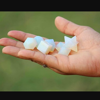 Opalite Crystal Geometry Set Geschnitzter heiliger Naturstein zur Heilung von platon ischen Feststoffen Einzigartige geometrische Formen