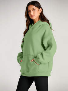 Soft Drop Shoulder Women's <b>Hoodies</b> with Bow Detail Fashionable Sweatshirts for Casual Wear <b>Trendy</b> Streetwear <b>Hoodies</b> - Product Image 4