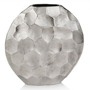 Vase à fleurs moderne de luxe en aluminium pour la maison et le jardin Vase à fleurs décoratif de table en métal avec finition en nickel - Product Image 5