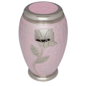 Urna Funeraria de Metal Sólido con Grabado de Rosa Plateada, Color Personalizado, para Cenizas de Adultos, Mascotas y Humanos, Urnas de Entierro - Product Image 2